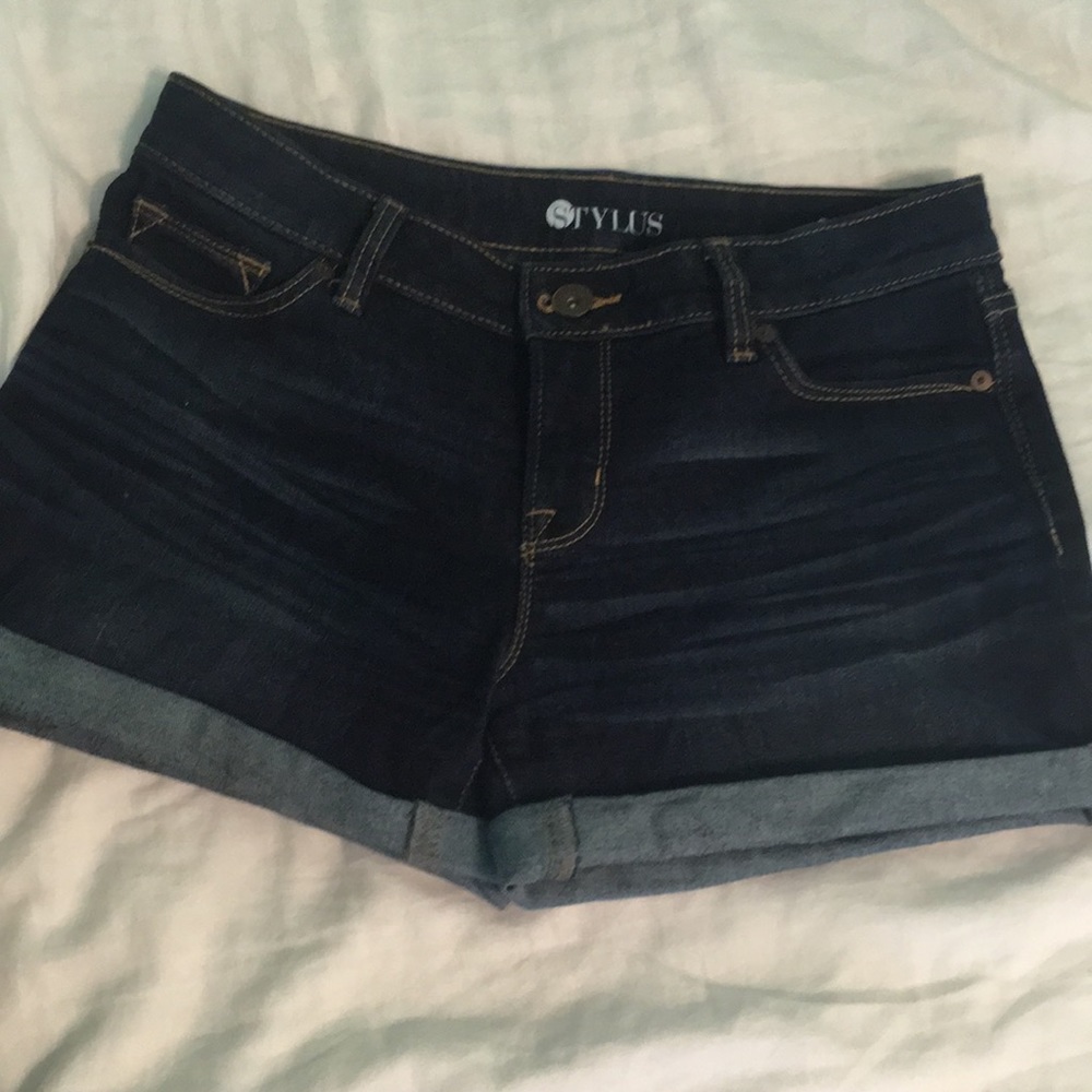 blue jean shorts